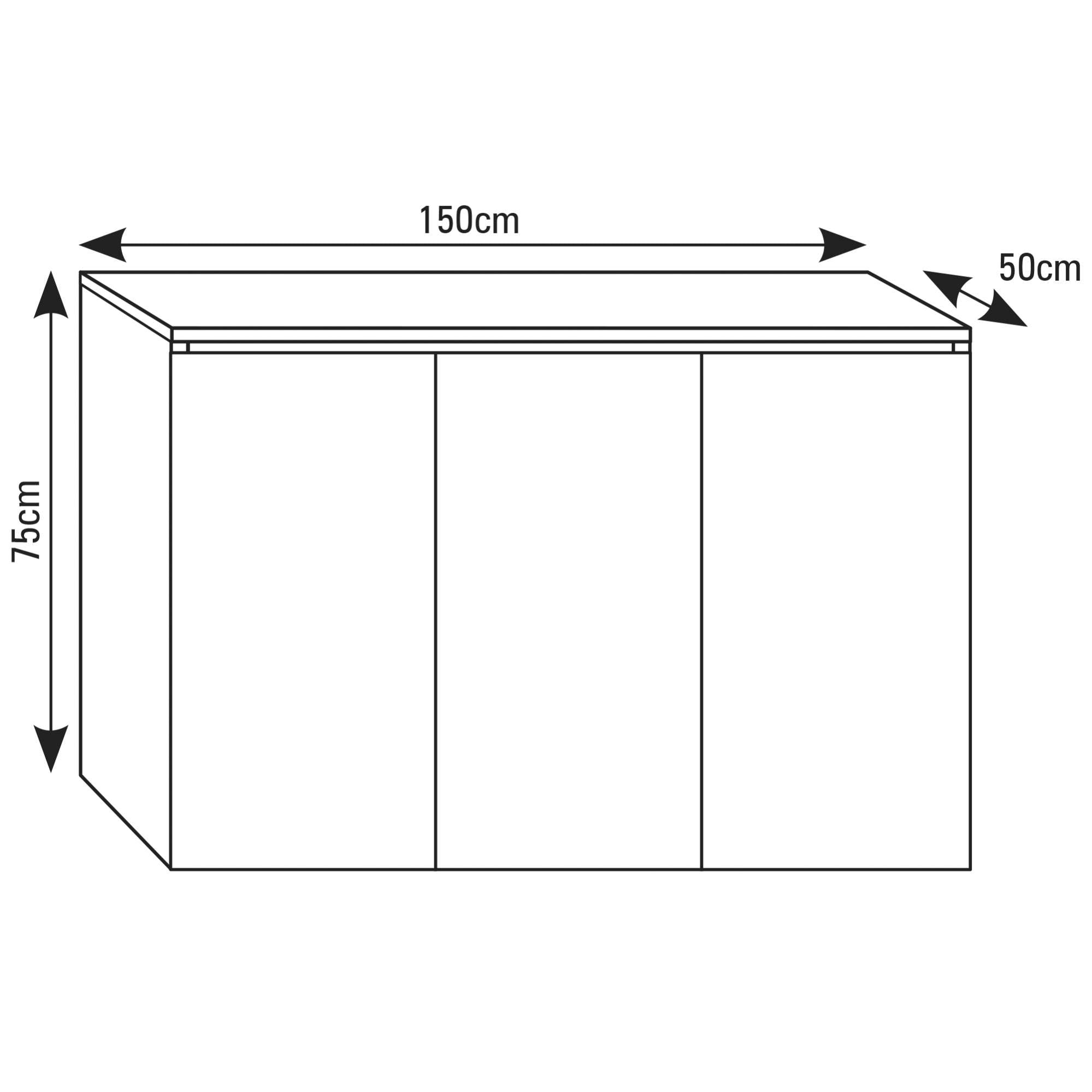 Mueble blanco 19MM AC 150x50x75 cm
