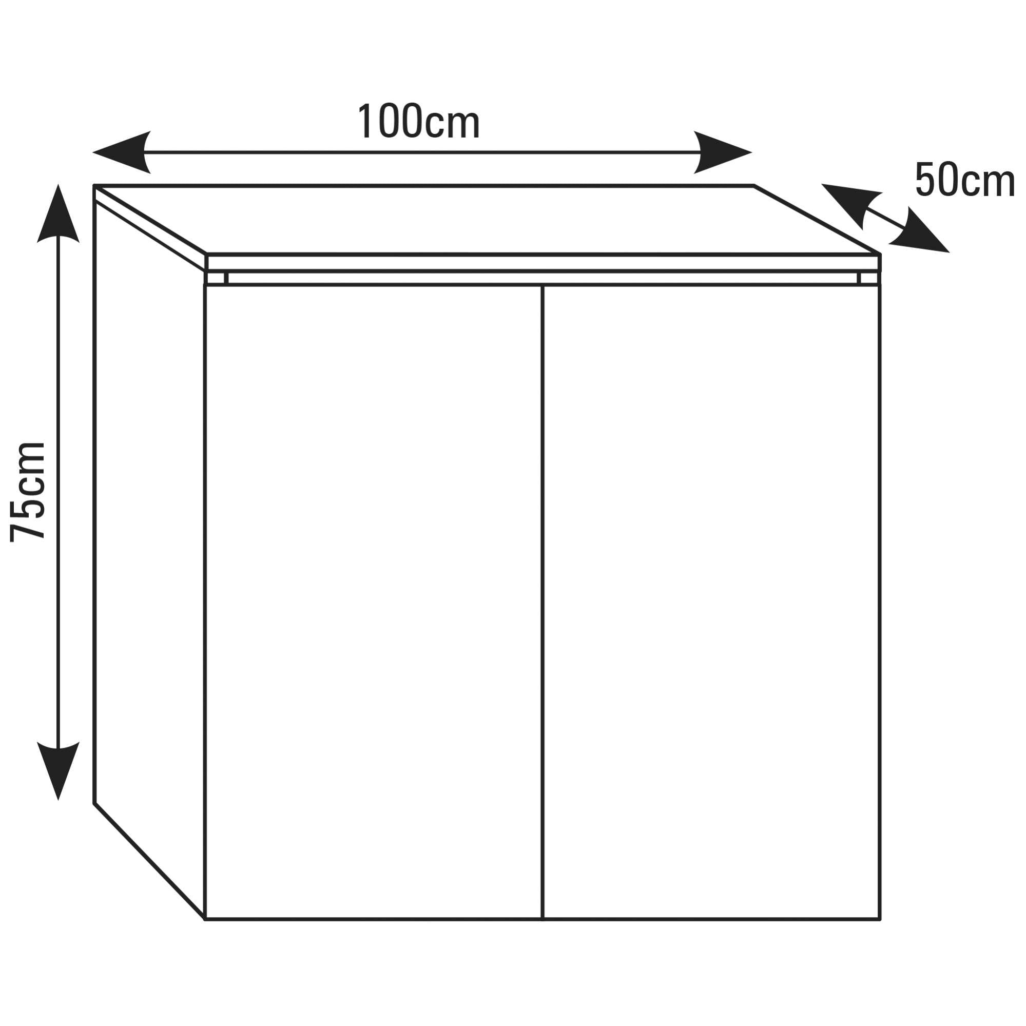 Mueble blanco 19MM AC 100x50x75 cm