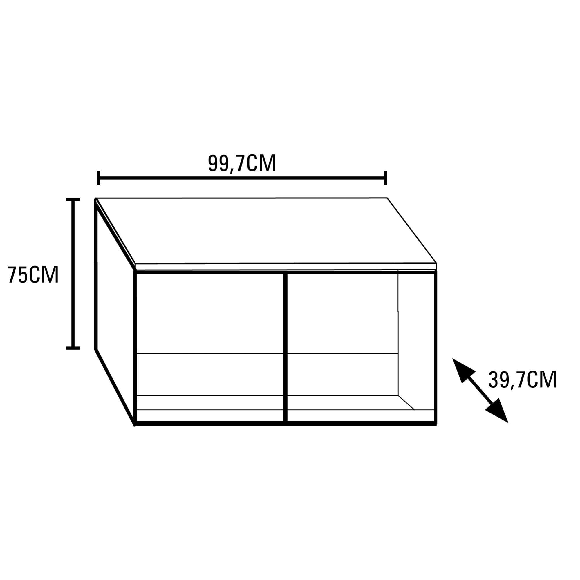 Mesa / mueble para acuario marino con Sump AQUA OCEAN 180L 75x39,7x99,7cm