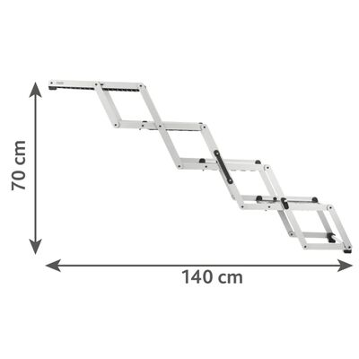 Escalera plegable 4 pasos/aluminio/TPR
