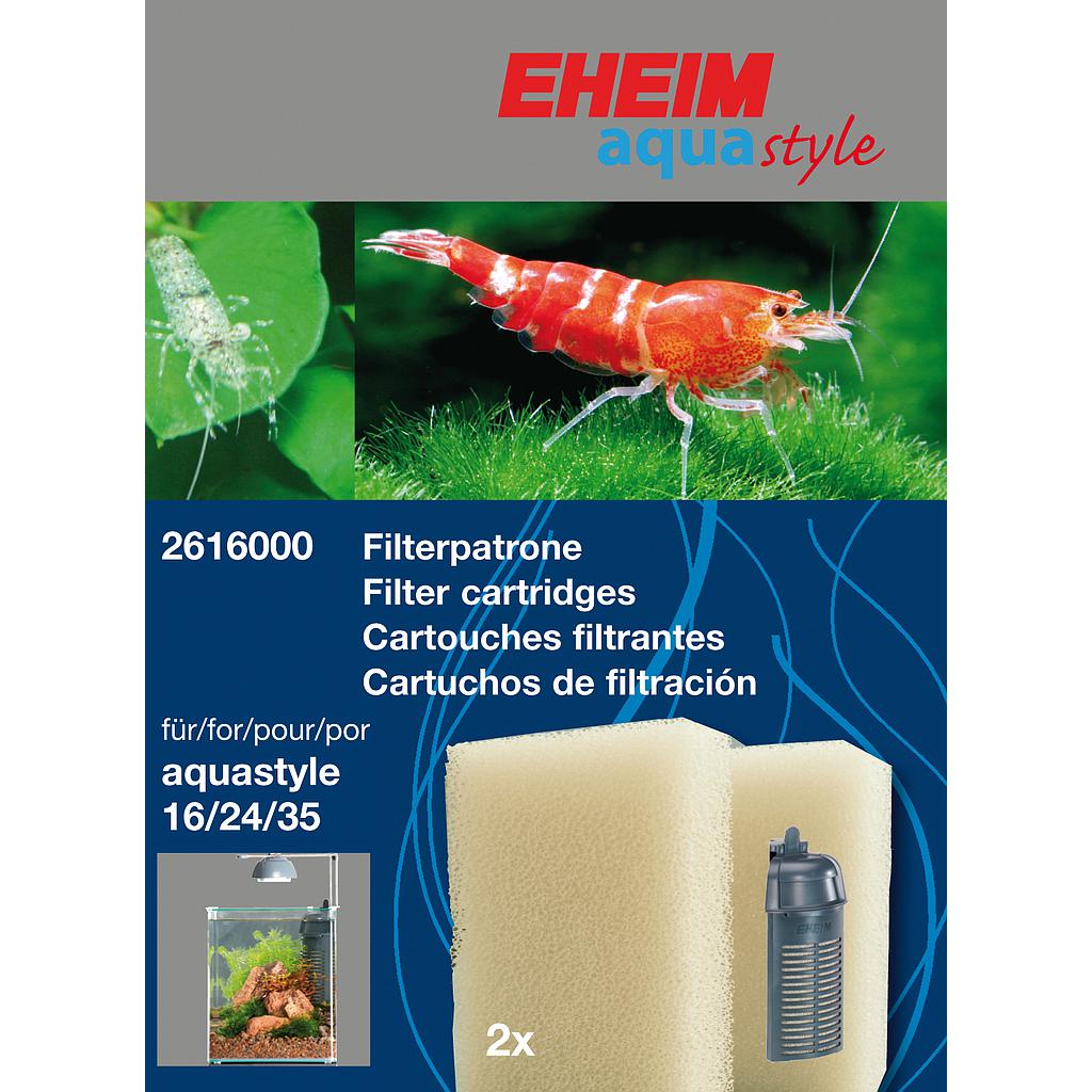 cartucho filtrante (2 uds.) para aquaCorner 60 (2000) y nano acuario aquastyle -