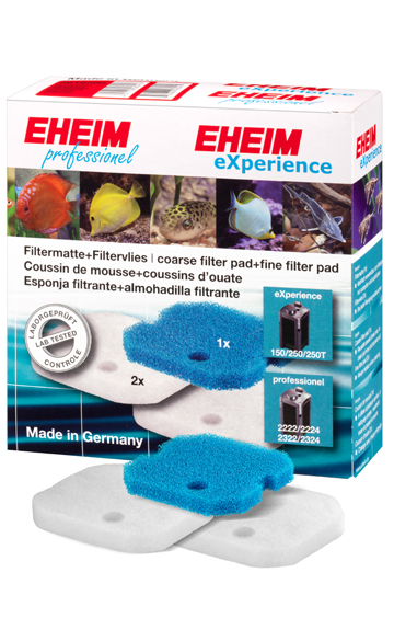 set de esponjas filtrantes para eXperience 150/250/250T (2422/24, 2124) 1 esponja filtrante azul, 2 almohadillas filtranes blancas