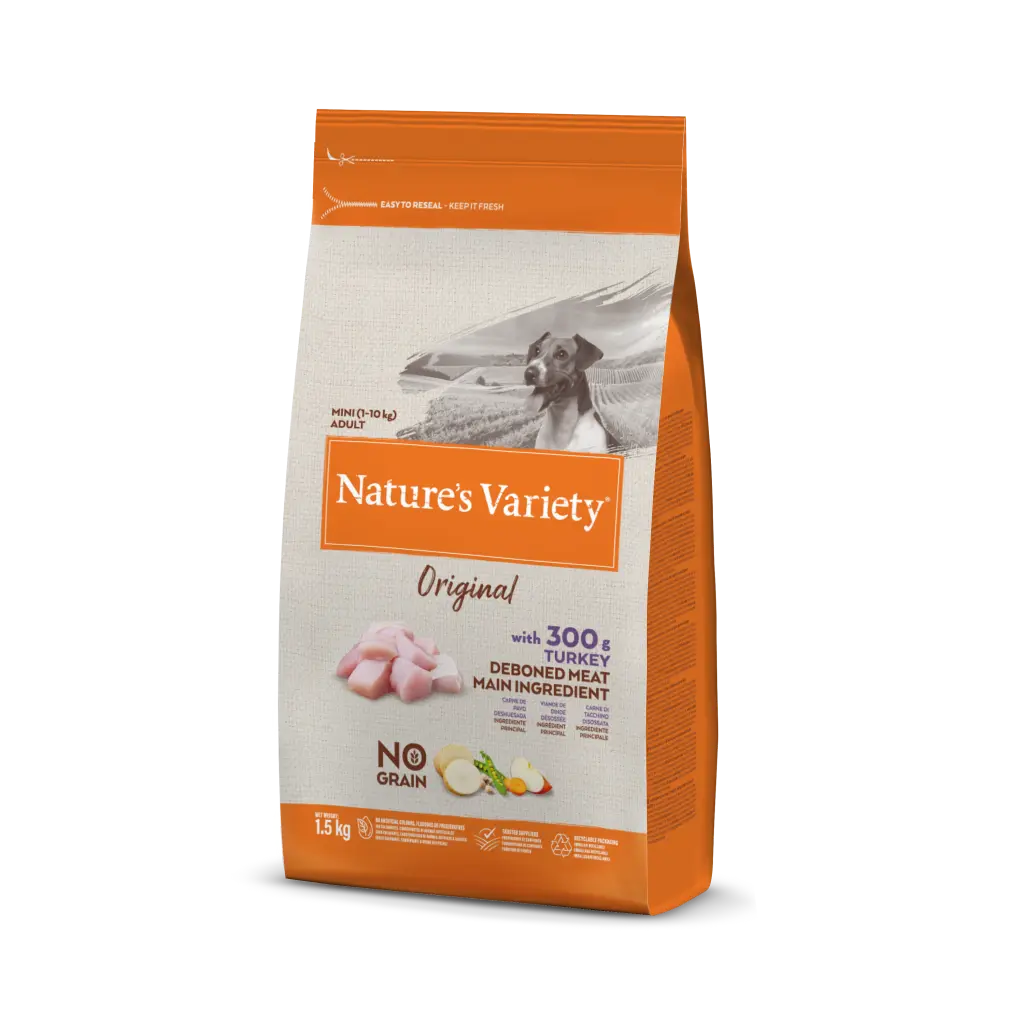 NATURE'S VARIETY ORIGINAL NO GRAIN - ADULT MINI PAVO (1,5 Kg)