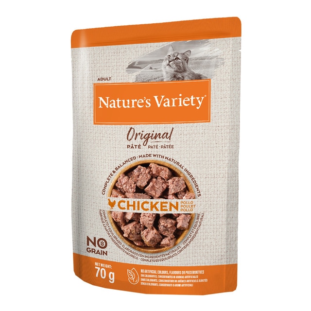 Comida húmeda gatos Nature's Variety paté pollo 70 g