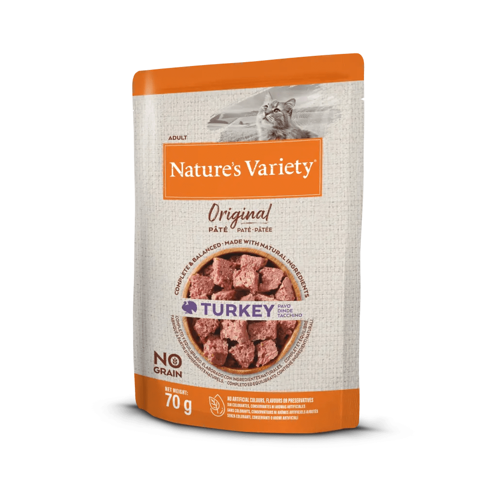 Comida húmeda gatos Nature's Variety pavo buey 70g