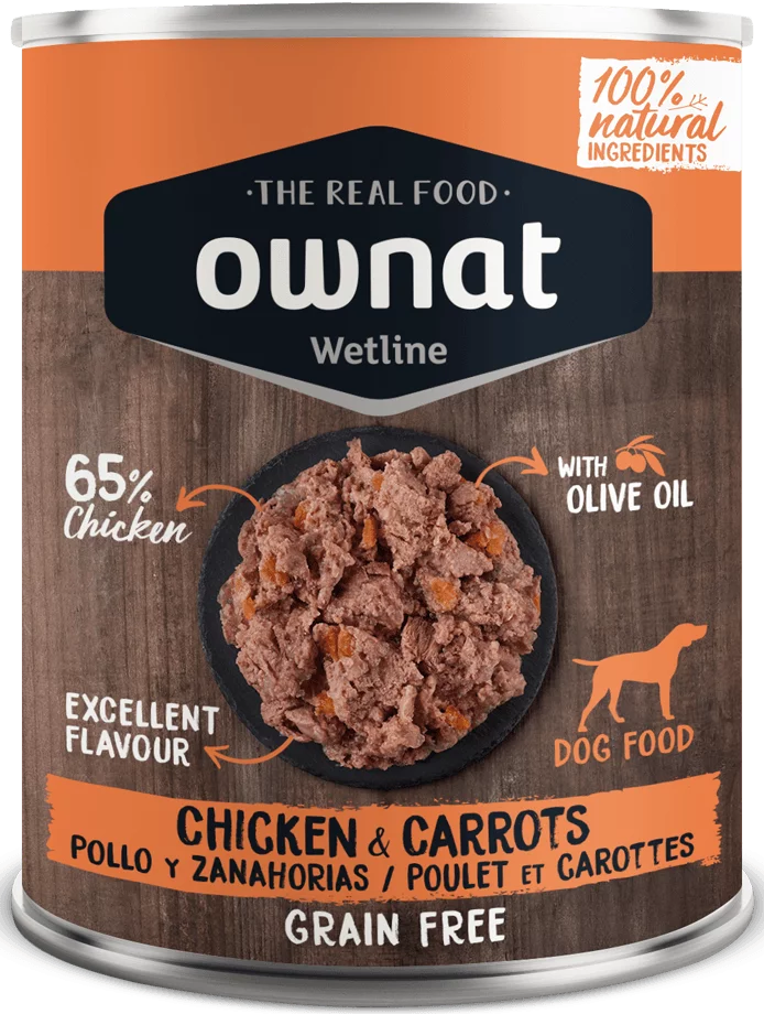 OWNAT DOG WETLINE CHICKEN WITH CARROTS (395grs)