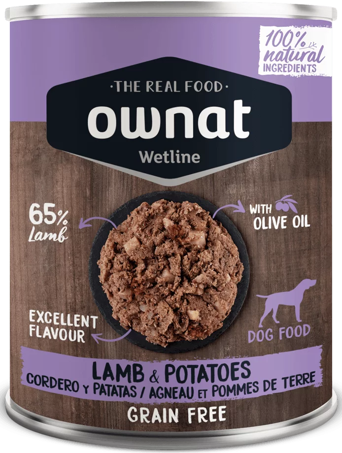 OWNAT DOG WETLINE LAMB WITH POTATOES (395grs)