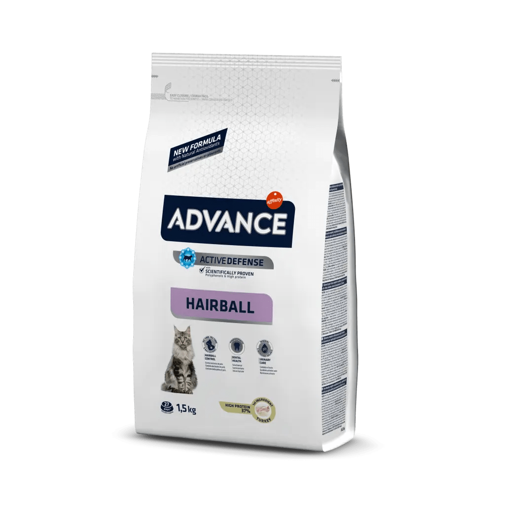 ADVANCE HAIRBALL TURKEY &amp; RICE (1,5 Kg)
