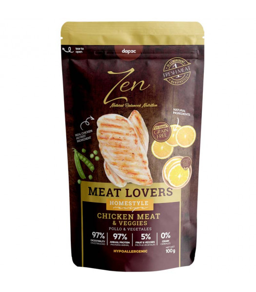 Zen pouches Meat Lovers pollo 100gr