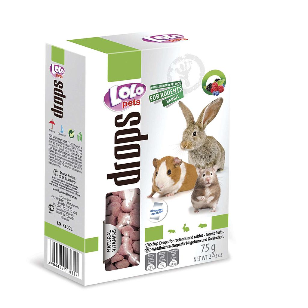 Golosina Drops, Snack de frutas del bosque &quot;LOLO&quot; 75g 