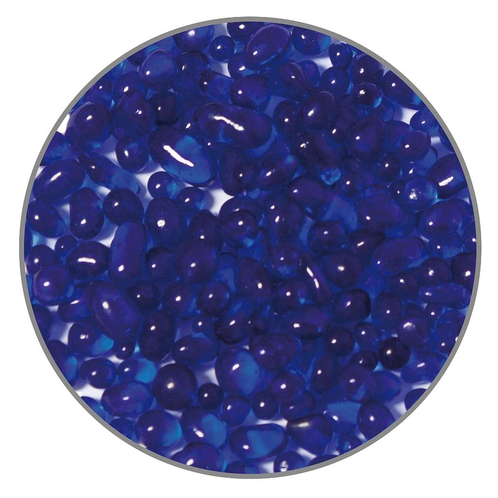 Grava de cristal azul 400g 6mm