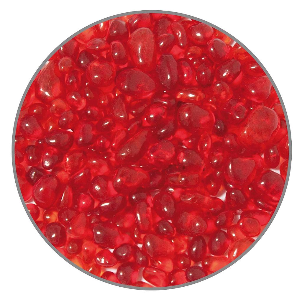 Grava de cristal rojo 400g 6mm