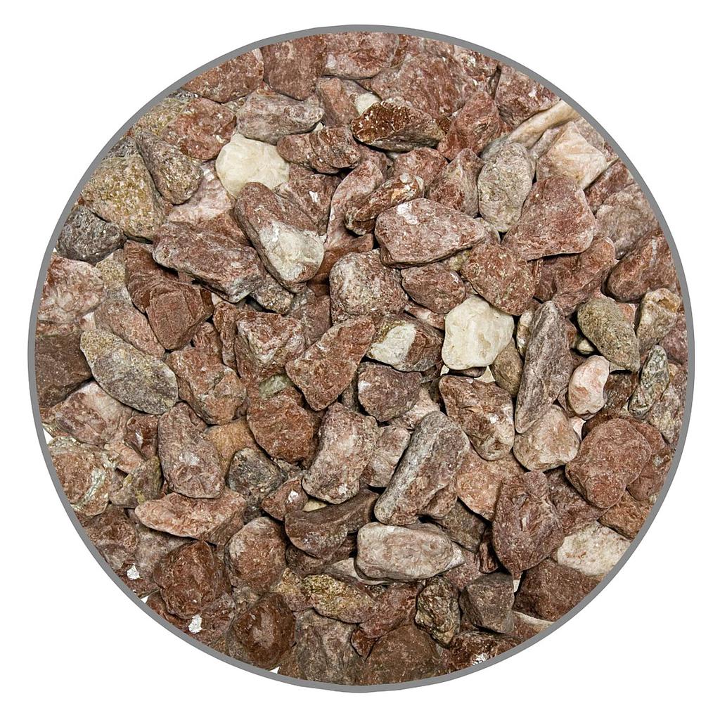 Grava 100% NATURAL rojo 5kg 8mm