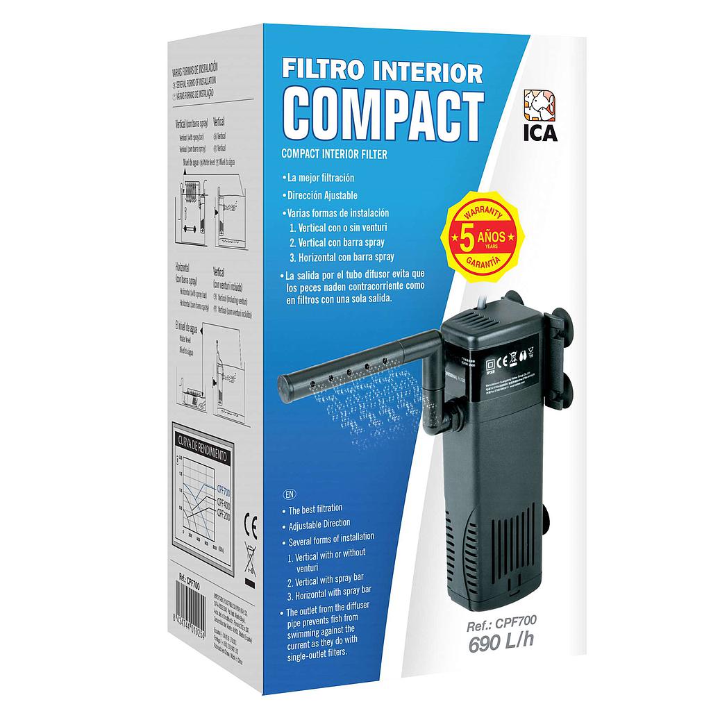 Filtro interior COMPACT 700 690L/H 23x13x9,5cm