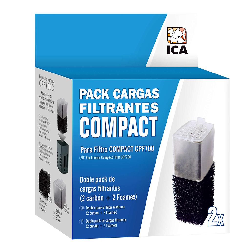 Pack 2x2 cargas filtrantes para filtro COMPACT 700 690L/H